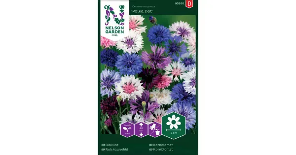 93380 rukkilill ruis-, polka dot