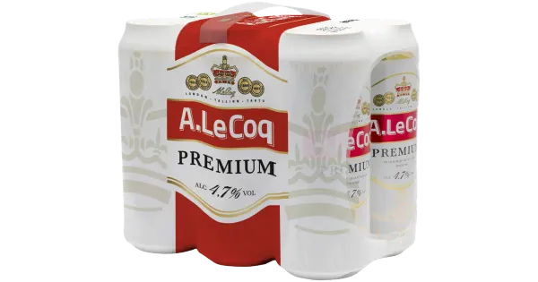 Hele õlu Premium 6-pakk, A. LE COQ, 6 x 500 ml purk