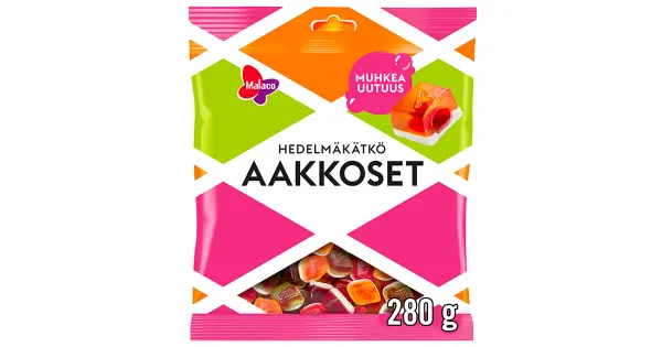 Aakkoset puuviljatäidisega kummikommid 280g