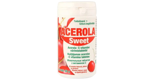 ACEROLA Sweet looduslik c-vitamiin 75 mg 90 tabletti