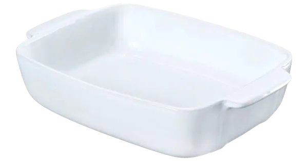 Ahjuvorm Pyrex 30x22cm valge keraamika