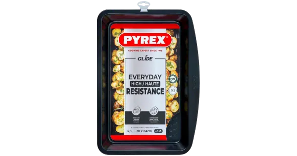 Ahjuvorm Pyrex 38x22 cm, must