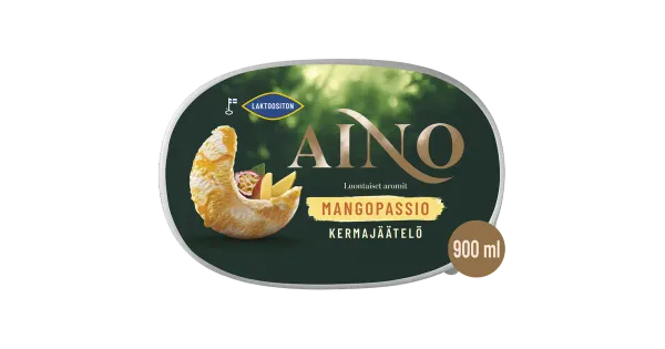 Aino Laktoosivaba Mango ja vaniljejäätis passioni kastmega 900 ml/500 g