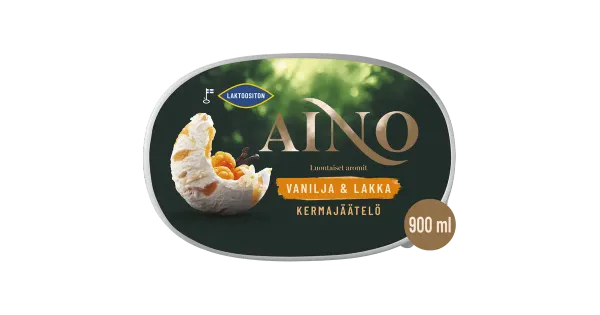 Aino Laktoosivaba vanilje-muraka jäätis 900 ml/500 g