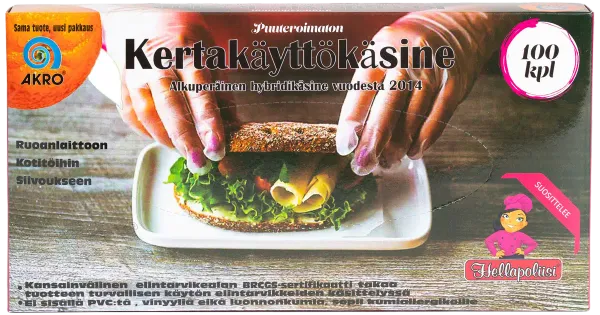 Akro ühekordsed kindad Eko L 100tk