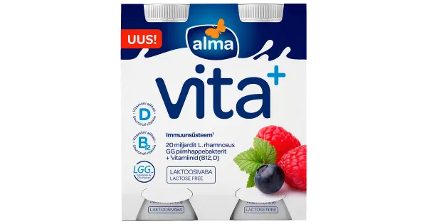 Alma Jogurtijook vaarika-mustika, laktoosivaba 4x100 g