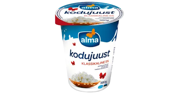 Alma Klassikaline kodujuust 5%, 380 g
