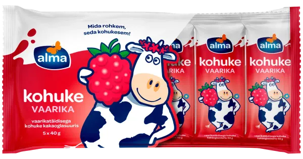 Alma kohuke vaarika kakaoglasuuris 5x40g
