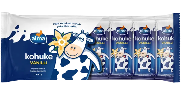 Alma kohuke vanilli multipakk, 7 x 40 g
