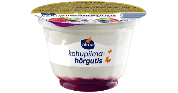 Alma kohupiimahõrgutis maasika-mustika, 150 g