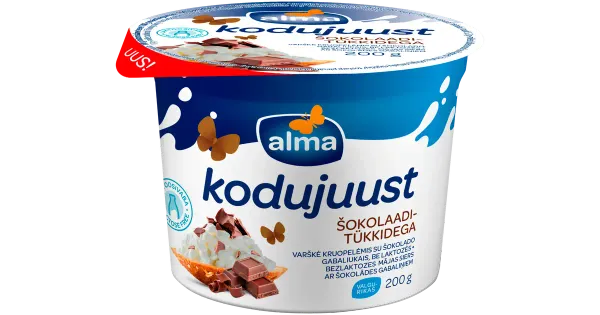 Alma laktoosivaba kodujuust šokolaaditükkidega, 200 g