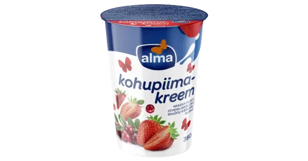 Alma maasika-pohla kohupiimakreem, 380 g