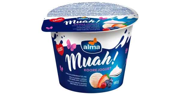 Alma Muah marja-plombiirimaitseline koorejogurt, 180g