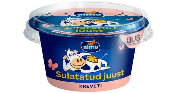 Alma sulatatud juust krevetiga, 200g
