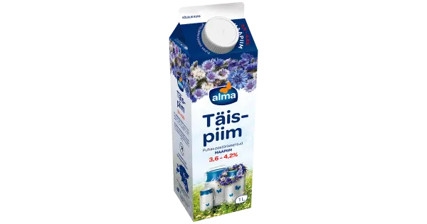 Alma Täispiim 3,6-4,2%, 1 l
