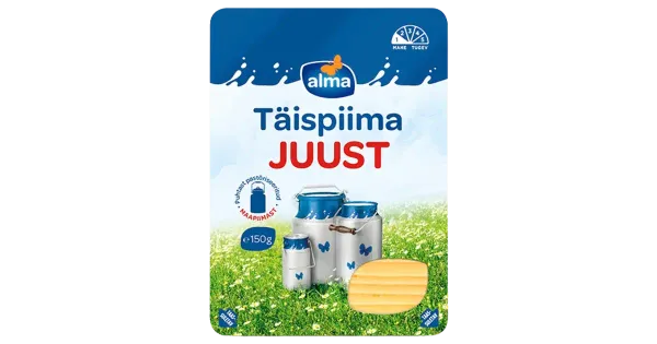 Alma Täispiimast juust, viilutatud, 150 g