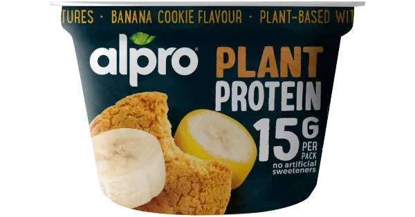 Alpro kõrge valgusisaldusega banaani-küpsisemaitseline kääritatud sojatoode, 200 g