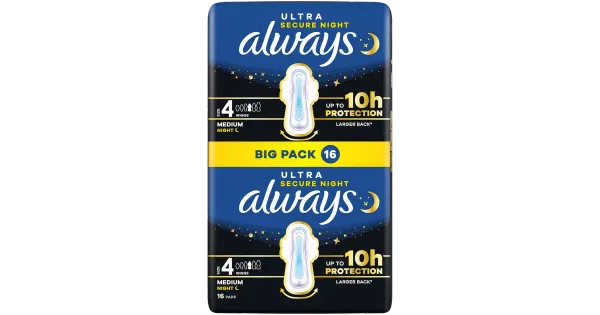 Always Ultra Secure Night hügieeniside 16tk