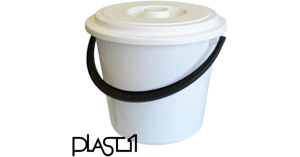 Ämber kaanega 5 l, valge