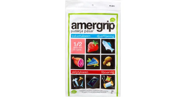 Amergrip taassuletav kott 0,5l 25tk
