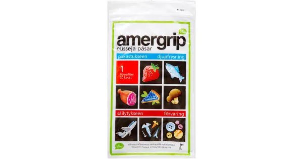 Amergrip taassuletav kott 1l 20tk