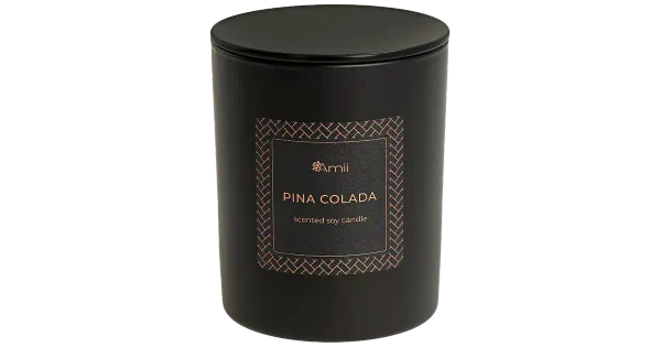 Amii lõhnaküünal must Pina Colada 145g