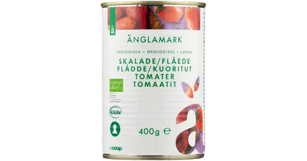 Änglamark ökoloogilised kooritud tomatid tomatimahlas 400g
