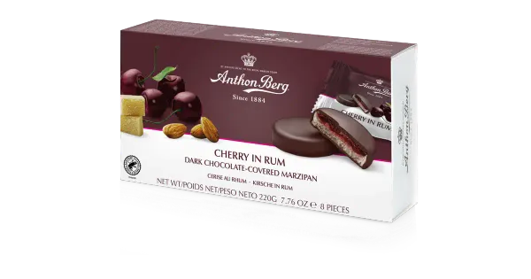 Anthon Berg Cherry in Rum, martsipanitäidisega 220g