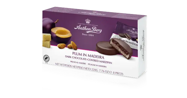 Anthon Berg Plum in Madeira, martsipanitäidisega 220g