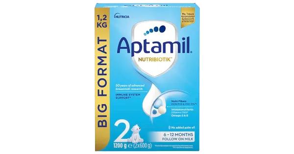 Aptamil® NUTRIBIOTIK™ 2 piimal põhinev imiku jätkupiimasegu alates 6 kuust, 1,2kg