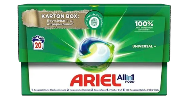 Ariel geelkapslid universal+ 20tk