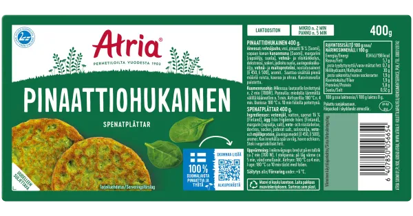 Atria Spinatipannkook 400G