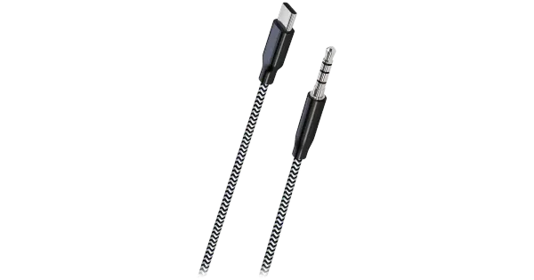 Audiokaabel USB-C - 3.5mm 1m punutud