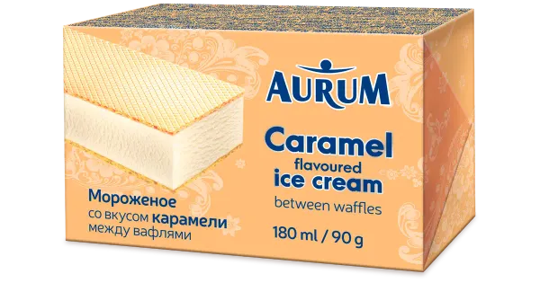 Aurum Karamellijäätis Vahvlitega 180 ml/ 90 g