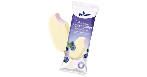 Balbiino Mustika-Jogurtijäätis jogurtiglasuuris 80ml/54 g