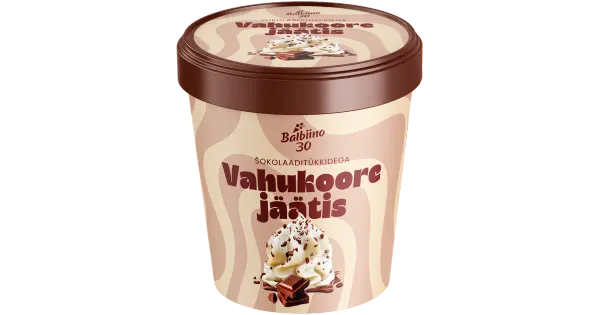 Balbiino Vahukoorejäätis šokolaaditükkidega 0,5L/250 g