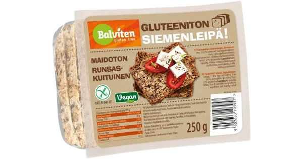 Balviten Gluteenivaba Seemneleib 250 G