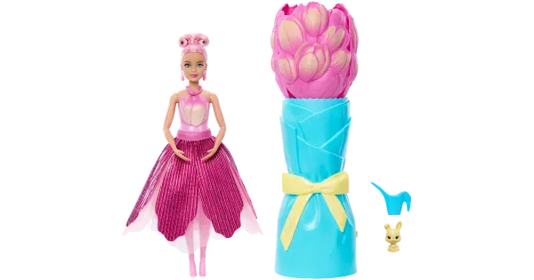 Barbie lilleline üllstusnukk roosa tulp