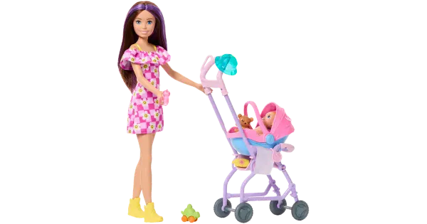 Barbie skipperi lapsehoidmise vanker