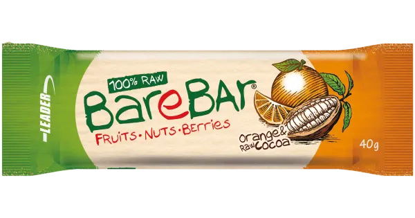 Barebar batoon apelsini-toorkakao, 40 g