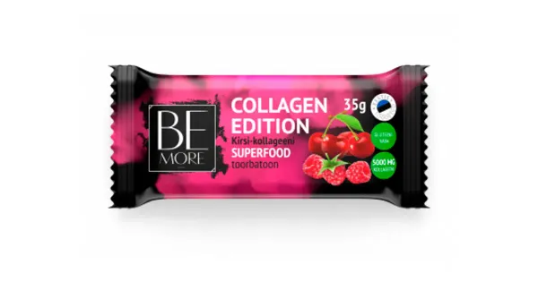 Be More Collagen Edition Kirsi-kollageeni superfood toorbatoon Be More 35g