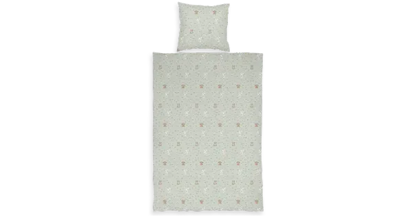 Beebi voodipesukomplekt teddy 85x125+35x45 roheline