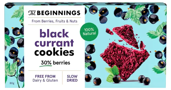 Beginnings gluteenivabad küpsised mustsõstardega, 80g