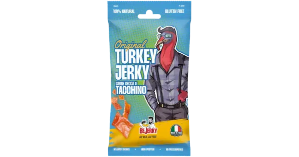 BeJerky Kalkuniliha vinnutatud snäkk original 25 g