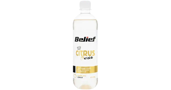 BELIEF gaseeritud Tsitrusemaitseline madala kalorsusega kofeiinivaba jook 530ml