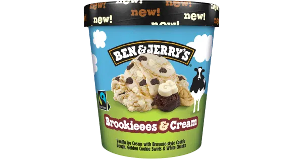 Ben ja Jerry's Brookies and cream jäätis 465ml/388 g