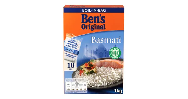 Ben's original basmatiriis keedukotikestes 8 × 125g