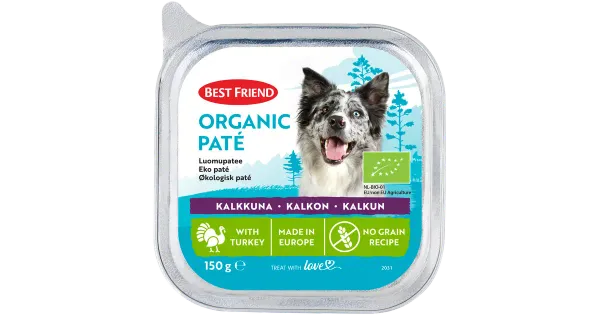 Best Friend pasteet kalkunilihaga koerale, teraviljavaba, 150g