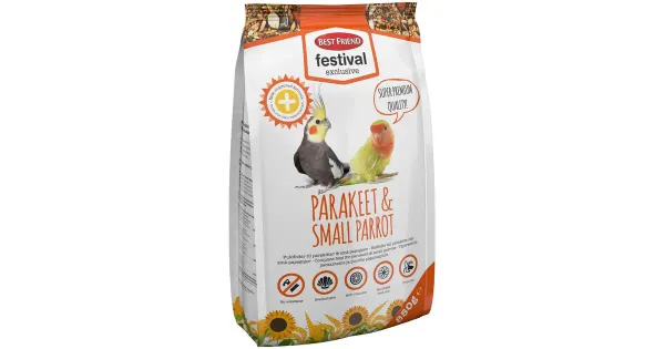Best Friend täistoit keskmise suurusega ja väikestele papagoidele 850 g