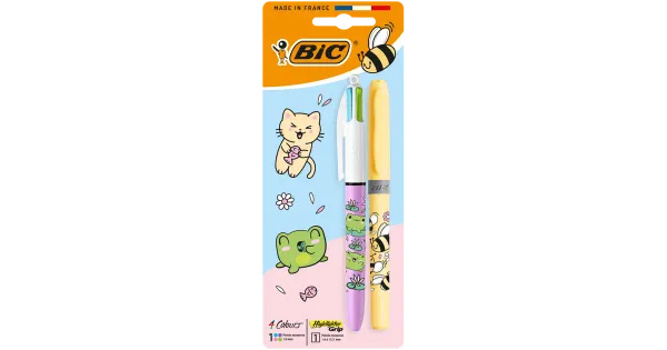 Bic  kawaii 4 värvi pastakas ja markerpliiats